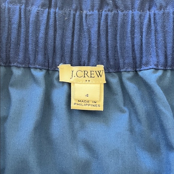 J. Crew Scallop-Hem Linen/Cotton Blend Mini Skirt - Picture 2 of 7